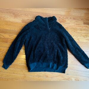 St John Bay Teddy/Fluffy  Half Zip Sweater Size S
